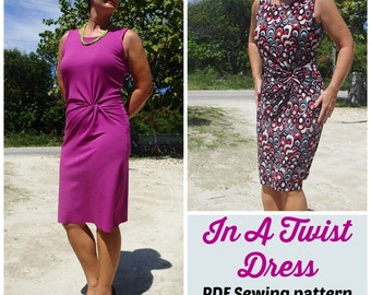 In a Twist Dress - PDF Sewing pattern