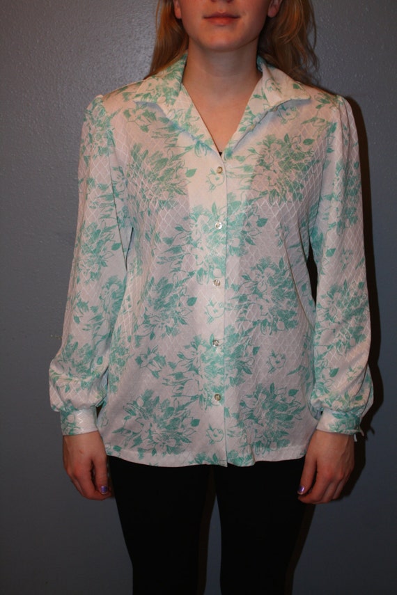 vintage polyester blouse