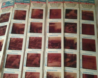 Vintage Lot of 8 packs sealed travel slides Richmond National Battlefield Park .