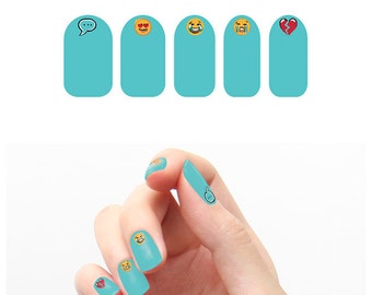 Emoji nails | Etsy
