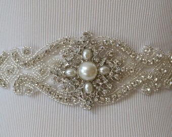 Wedding Belt, Bridal Belt, Sash Belt, Crystal Rhinestone