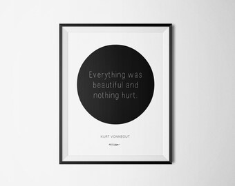 Kurt Vonnegut Literary Print - Bookish Quote Poster