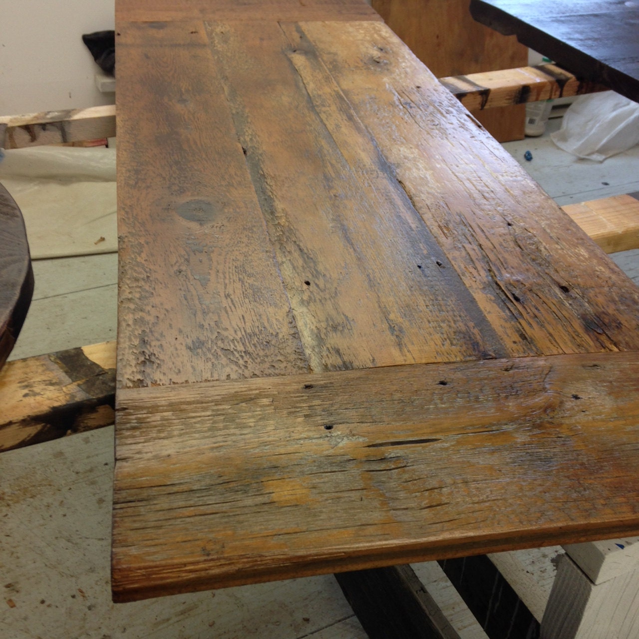 ft Reclaimed wood desk top dining table by FreshRestorations