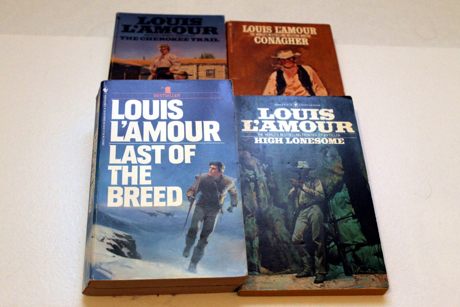 4 Vintage Louis L&#39;Amour Books Louis Lamour by MorningGloryInspirat