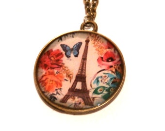 EIFFEL TOWER NECKLACE - France Necklace - Eiffel Tower Jewelry - Paris vintage Necklace - Pendant Necklace - Paris Jewelry - paris lover