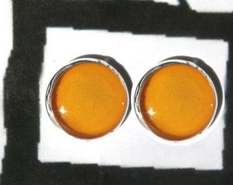 Yellow studs - yellow earrings - small round post earrings - yellow stud earrings - yellow post earrings - mustard yellow - summer jewelry