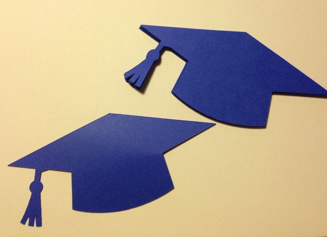25 4 Graduation Cap Paper Die Cut Select a Color by MyCutieBows