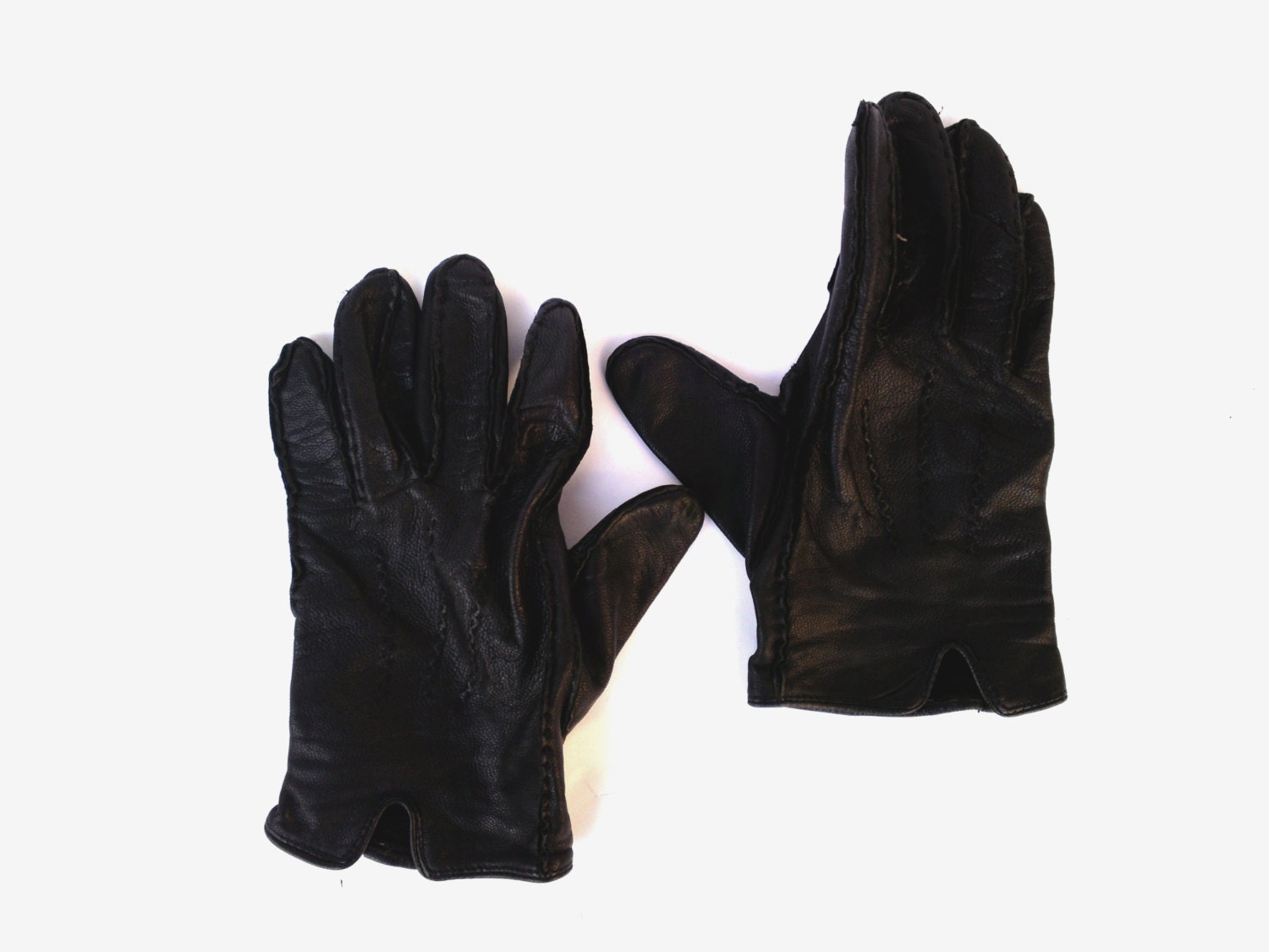 Black leather gloves soft leather gloves genuine leather gloves soviet