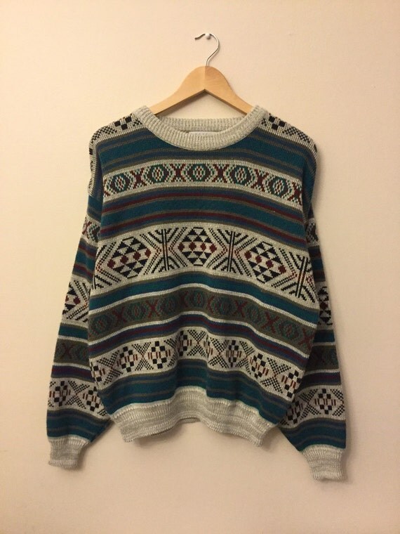 Southwestern//Aztec Sweater//Pullover by GypsiiThrift on Etsy