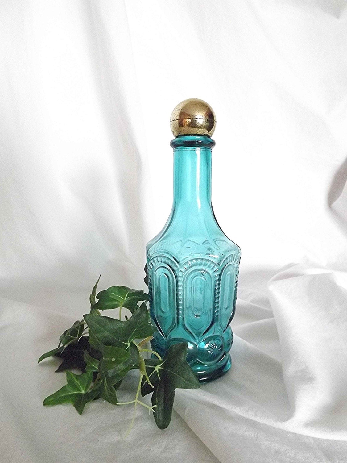 Vintage Avon Mouthwash Bottle Green Blue Teal by NanisGarden