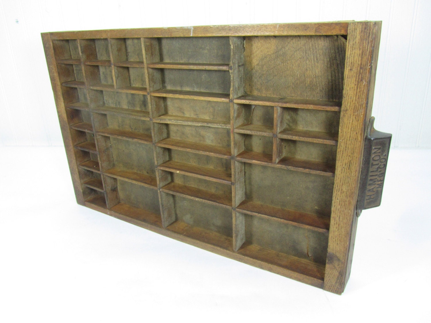 Wood drawer antique Printers drawer letter box shadow