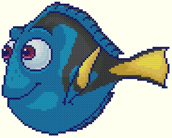 Dory Cross Stitch Pattern-Disney Finding Nemo Fish Ocean