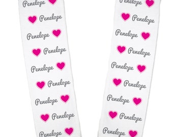 Baby Leg Warmers Girl, Personalized Baby Leggings, Baby Girl Leggings, Heart Leg Warmers, Custom Baby Girl Gift