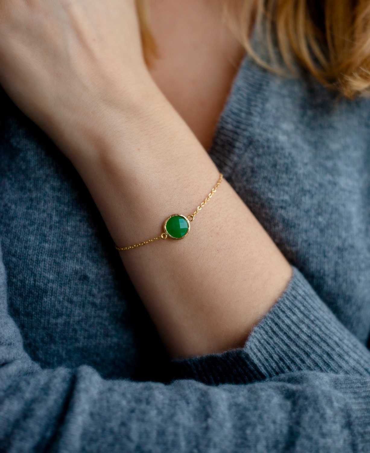 Green stone bracelet Clearance