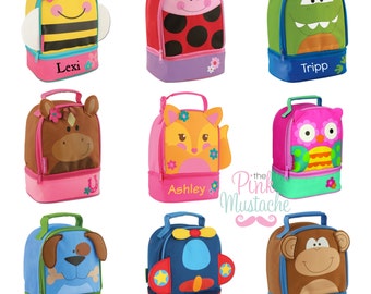 Personalized Embroidered Lunch Box / Stephen Joseph Lunch Pals / Toddler / Little Kid Lunch Box / Sidekick Lunch Box