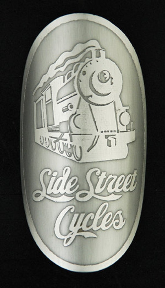 Custom bike badges for Side Street Cycles