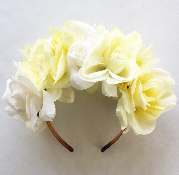 Ivory Delilah Crown toddlers and and SALE! Flowers FRIDAY BLACK Rose flower crowns Yellow