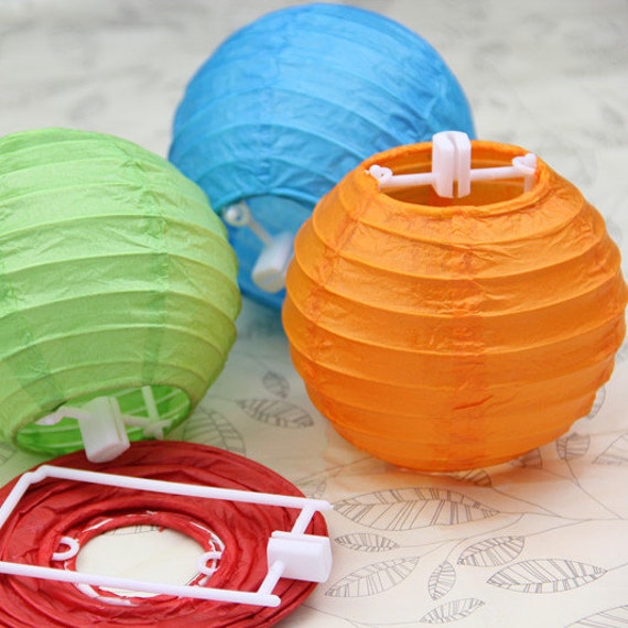 Paper Lanterns 30pcs 4 Ball Candy Color Chinese Paper