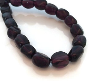 Rectangular Four Sided Garnet Beads