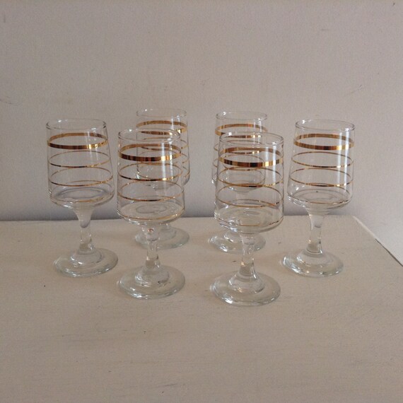 small vintage drinking glasses