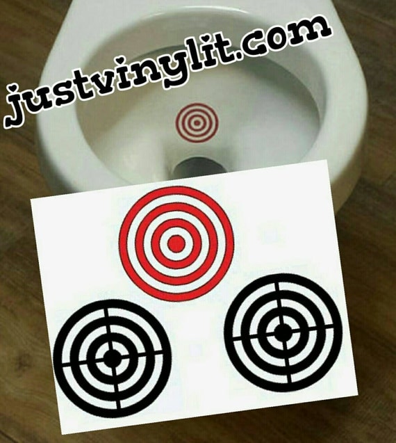 Toilet Targets - Set of 3 bullseye Potty Training decals 2.5" stickers 