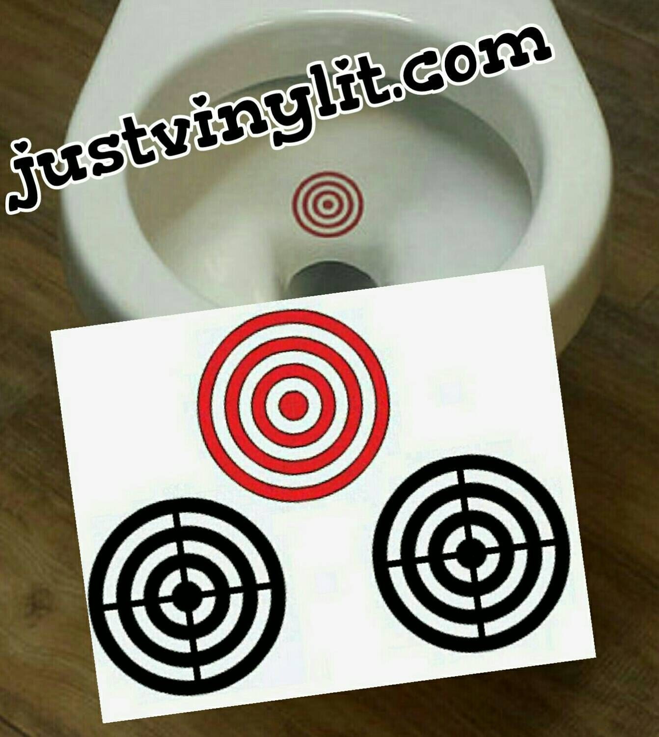 Toilet Targets Set of 3 bullseye Potty Training decals