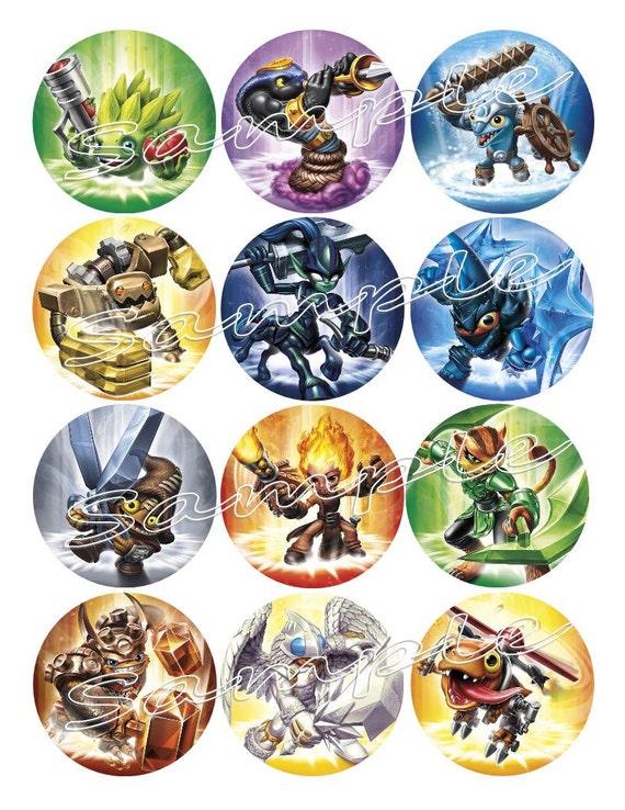 Skylanders Trap Team Cupcake Toppers