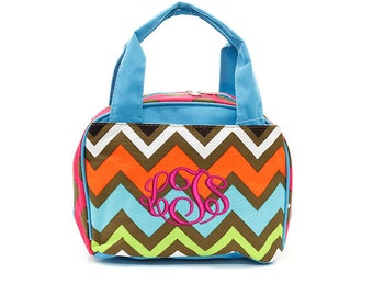 monogrammed insulated lunch bag