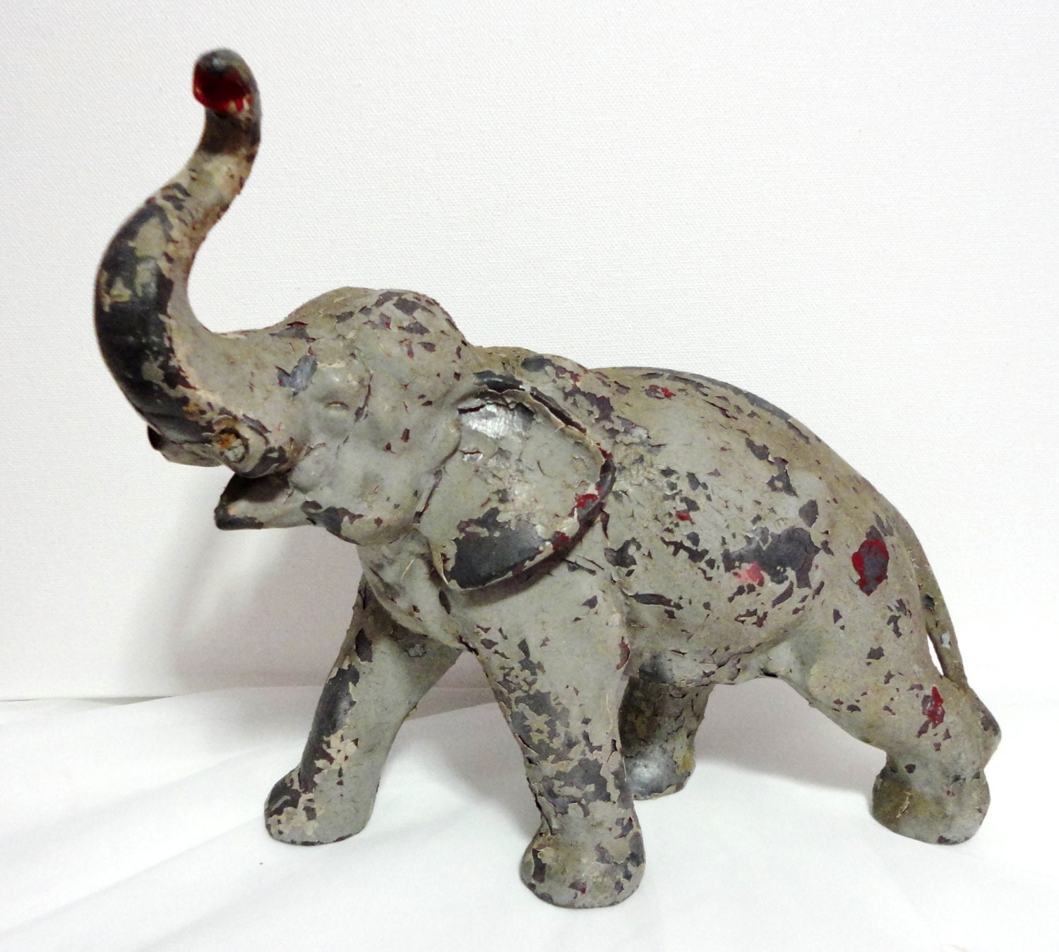 Early Antique ELEPHANT Statue with Trunk Up/ by District66Antiques