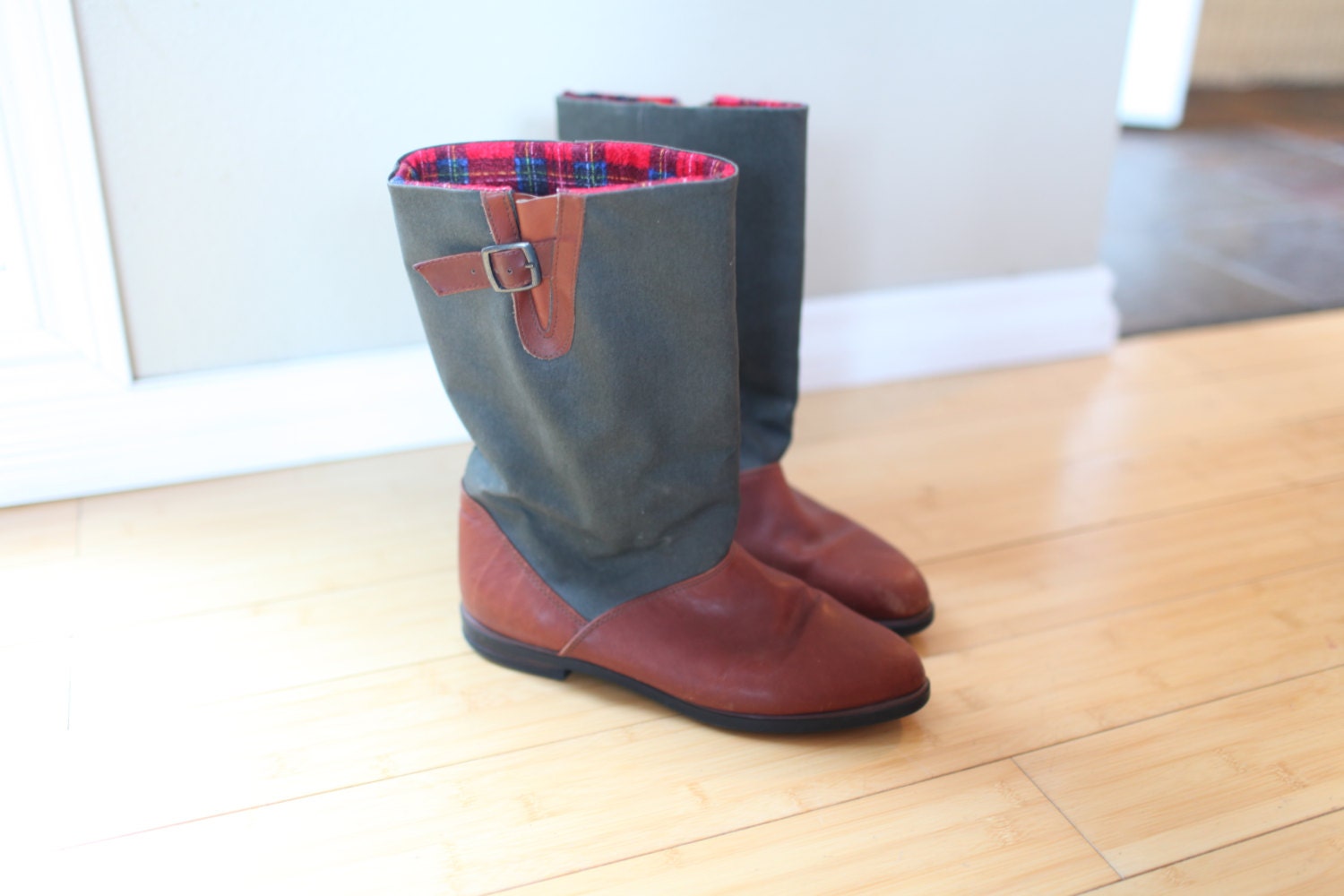 tall canvas boots
