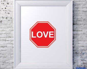 stop sign printable etsy