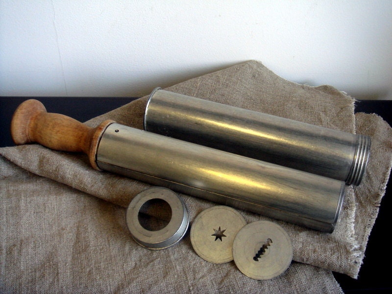 Antique wooden cookie press discount
