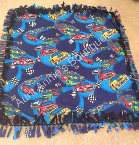NASCAR racecar fleece blanket