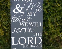 Popular items for serve the lord sign on Etsy
