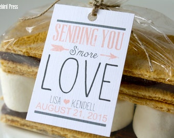 Smore Tags - Smore Wedding Favor Tags - Printable S'more Love Tag - Seding You Smore Love - PDF - DIY - AA4