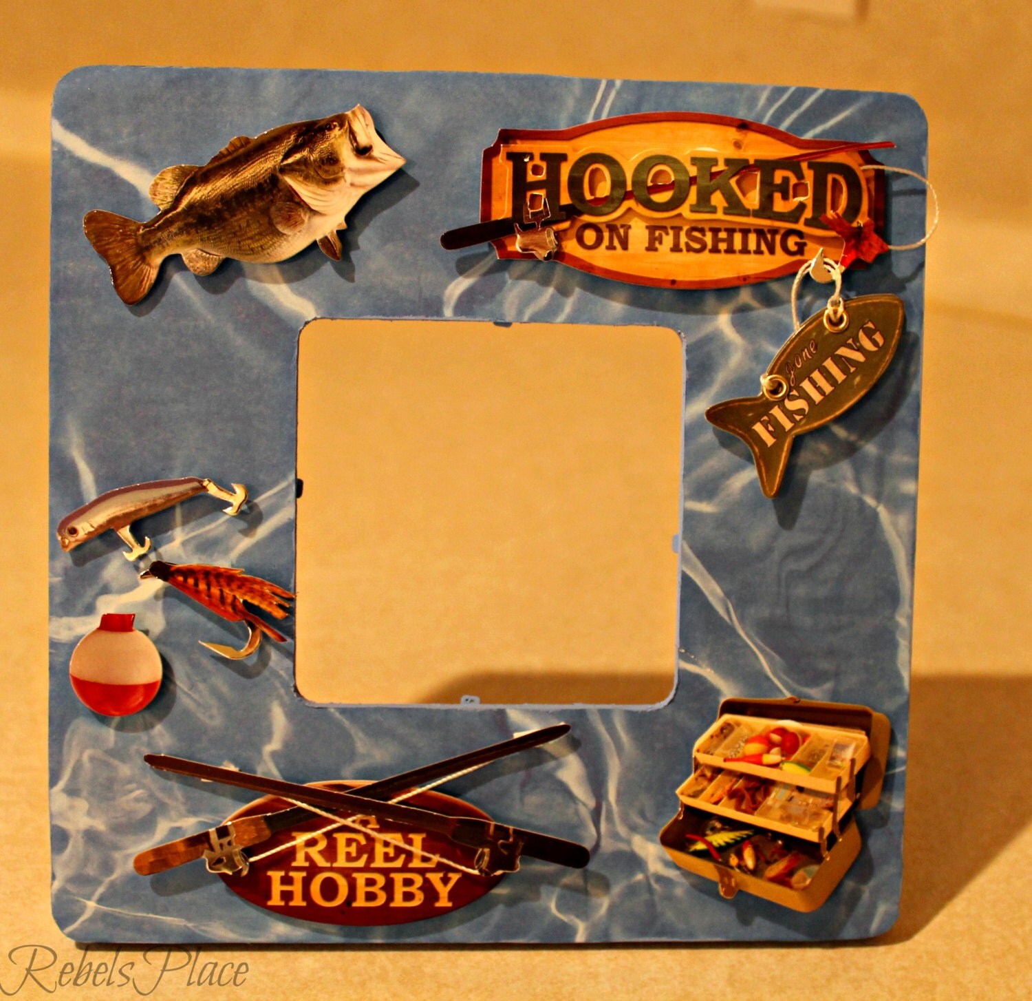 Fishing/ Hooked on fishing /Fishing/Picture frame