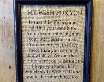 poem wish framed frame naked wall get love sign print vintage decor