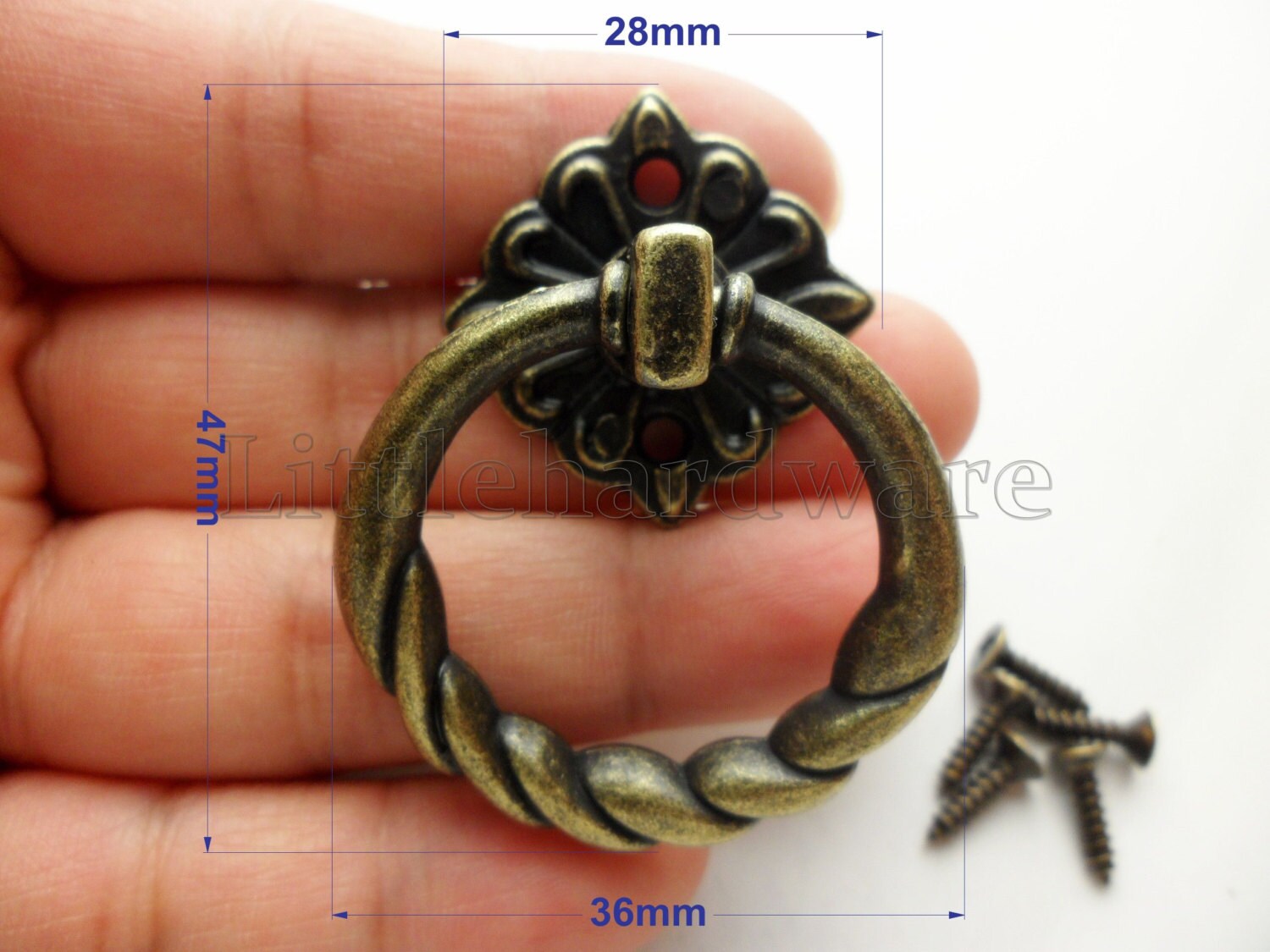 High Quality 36MM x 47mm vintage drawer pulls Ring Pulls