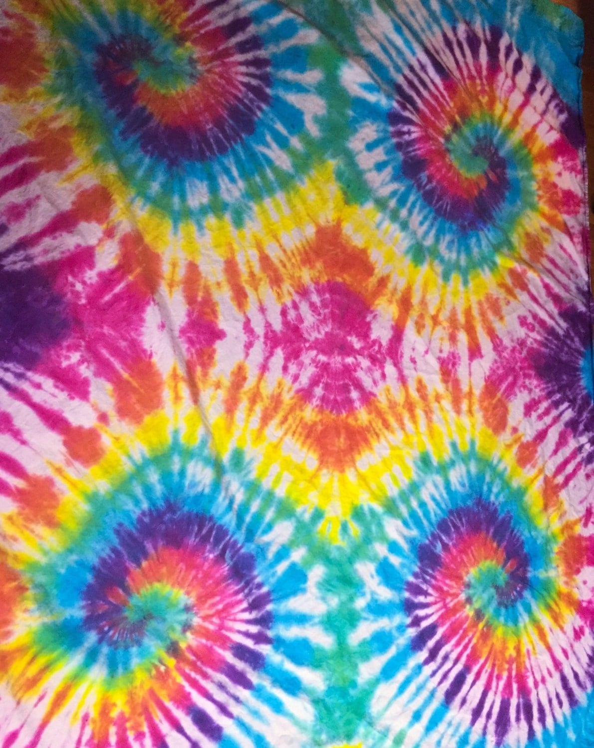 Rainbow Psychedelic Swirl Tie Dye XL Wall Tapestry