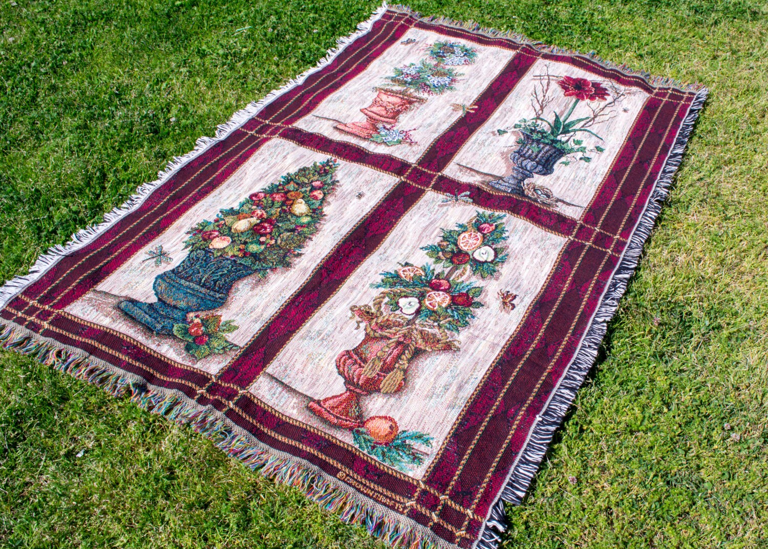 Goodwin Weavers Throw Blanket topiaryfringed blanket