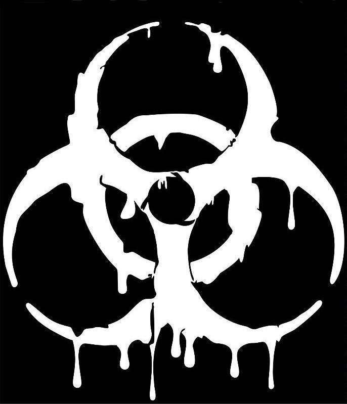 2x Dripping Biohazard Decal Vinyl Sticker By Projectxprintco