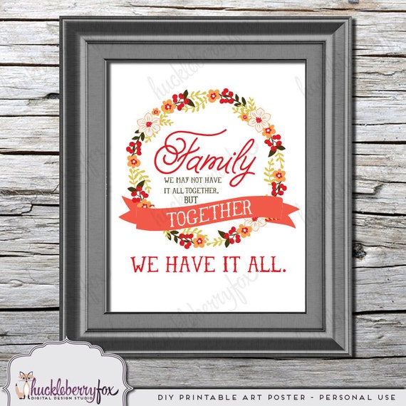 family printable instant download printable art by huckleberryfox