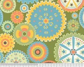 Riley Blake - Sheri Berry - Mod-Tod - Brown With Stars Cotton Fabric