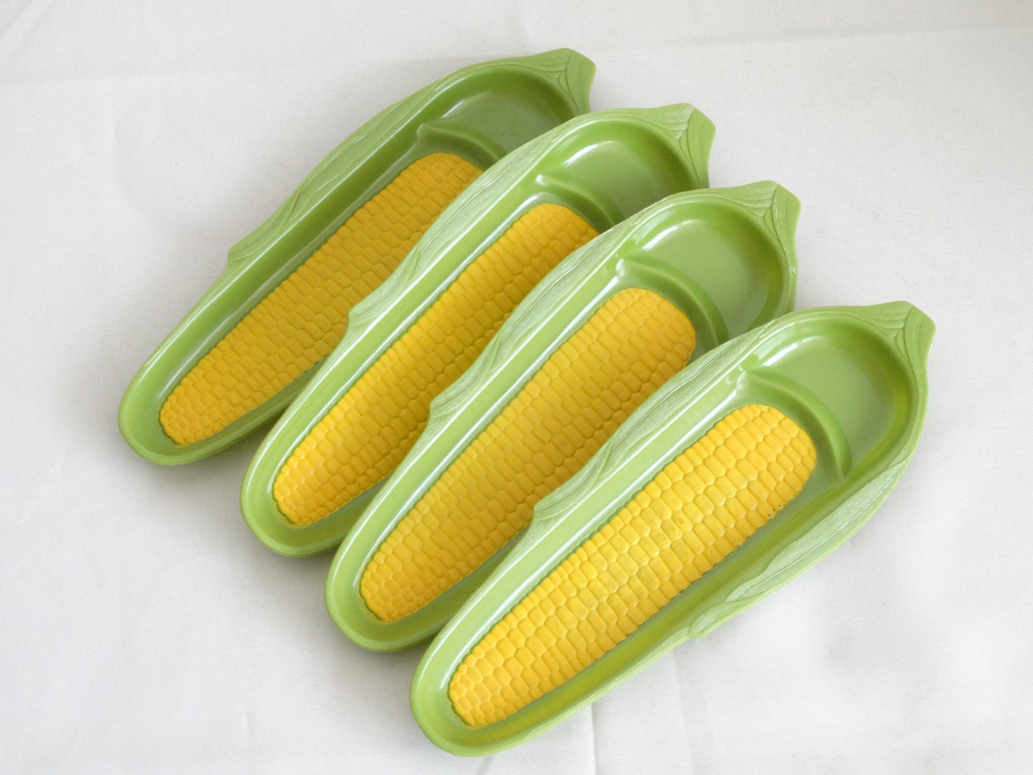 Four Vintage Plastic Corn on the Cob Holders by LesTempsPerdus