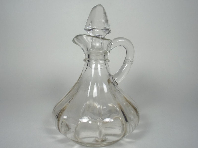 Vintage 1940's 50's Glass Made in USA Vinegar Cruet