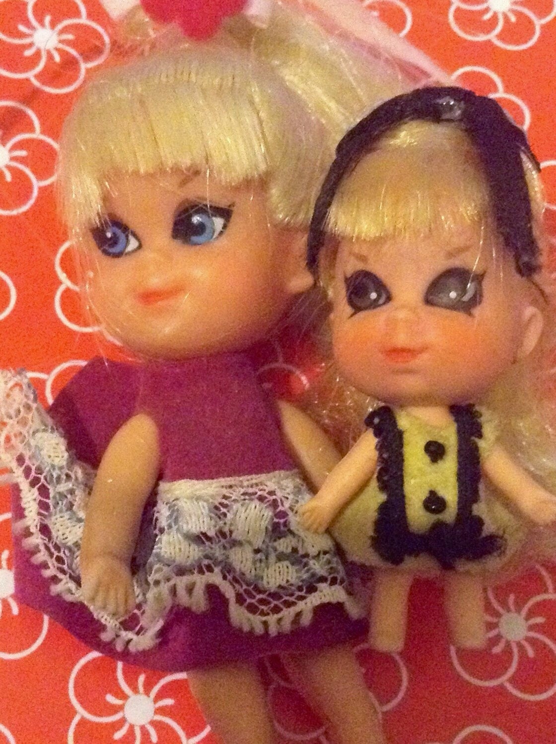 Vintage Lot Of Two 1960s Mattel Liddle Kiddle Dolls Louise