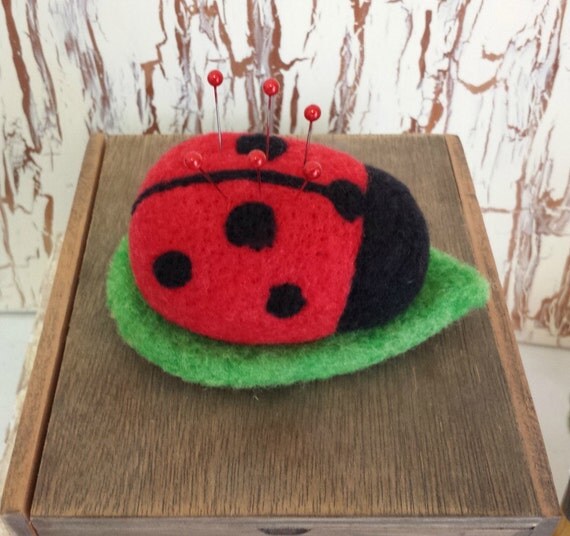 Ladybug Pin Cushion Needle Felt