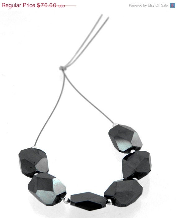 50% SALE 18 Carats Black Diamond AAA Quality 7x9mm Octagon Loose Beads ...