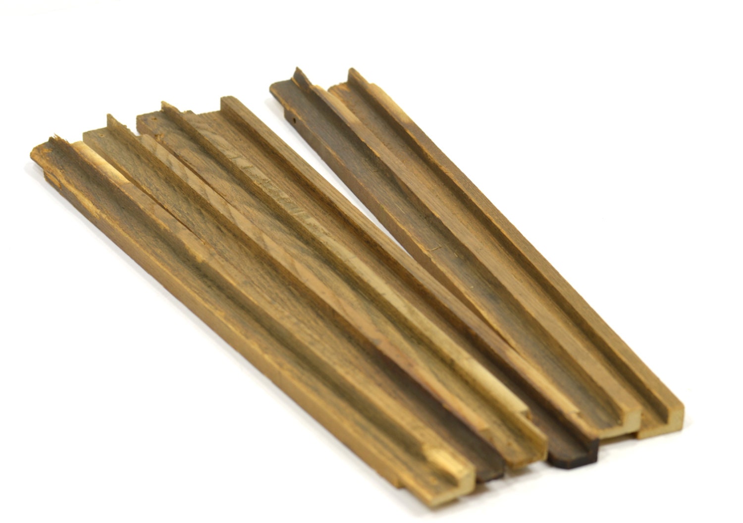 Vintage / Antique Wooden Drawer Runners, Furniture Parts, Set of 6