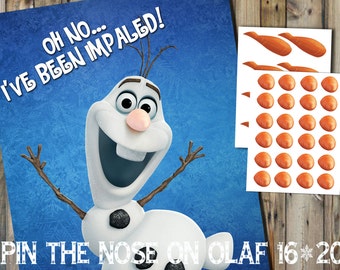 Pin the nose on olaf | Etsy